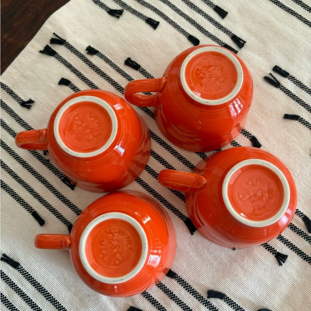 Fiestaware Teacups Poppy (4) - Picture 6 of 6